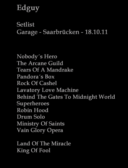 Setlist-Edguy-18-10-11