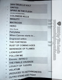 Setlist-Serenity-Kaiserslautern-10-02-2018-HP