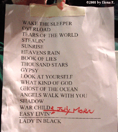 Setlist Uriah Heep  Garage 14.10.08